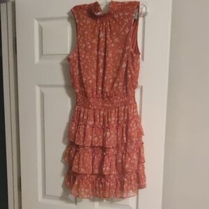 Floral Ruffle Sleeveless Dress